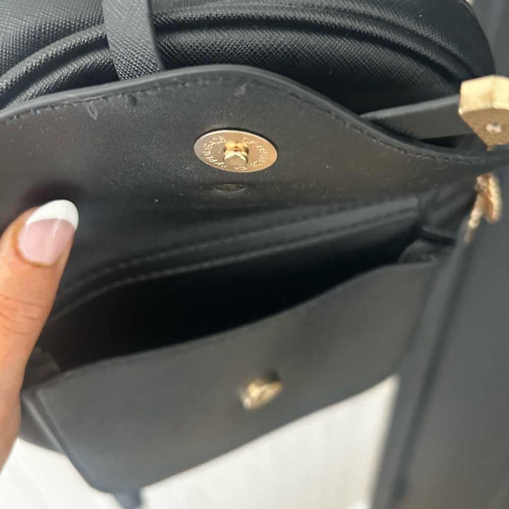 Black Mini Backpack with Bow Accent - Picture 5 of 9